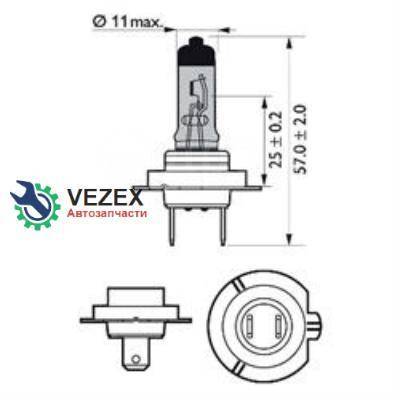  12V H7 55W PX26d +40%  (1.) City Vision Moto PHILIPS PHILIPS '12972CTVBW 