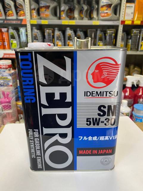 Синтетическое моторное масло 4л Idemitsu Zepro Touring SN 5W-30, 4,00 л ...