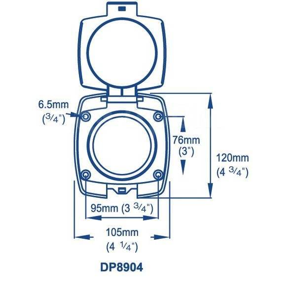     Whale Metal 4 Hole DP3804 105 x 120   