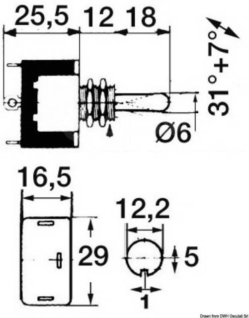   Carling Technologies F-Series ON-OFF 15, Osculati 14.938.01 