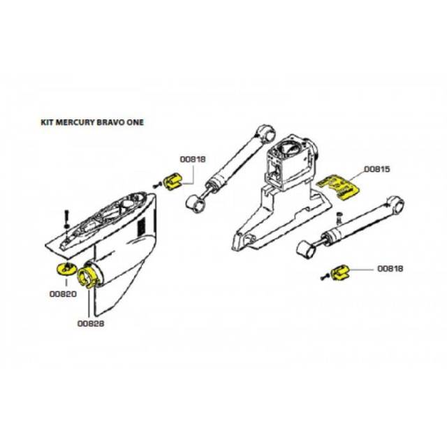    Tecnoseal KITBRAVOIAL 5    Mercury/Mercruiser Bravo I 