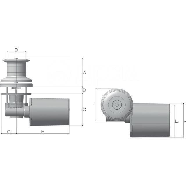   Lofrans Capstan Alu T-500 12V 