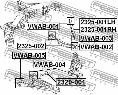 2329 003 febest болт с эксцентриком