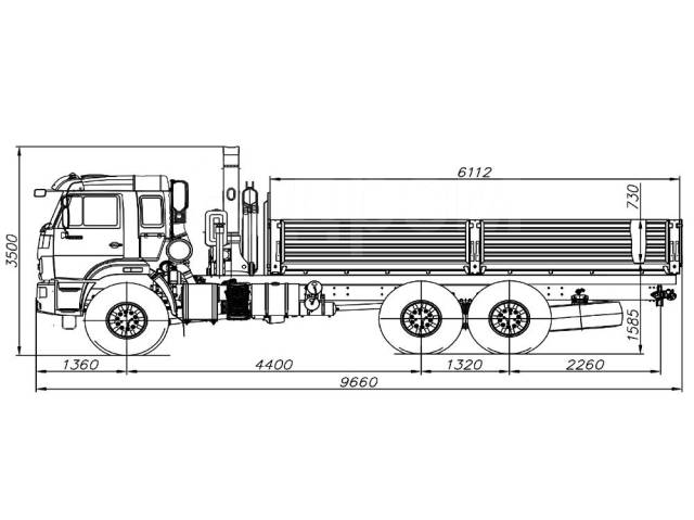 Камаз 43118 бортовой чертеж
