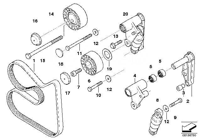 Схема приводного ремня bmw n55 - 96 фото