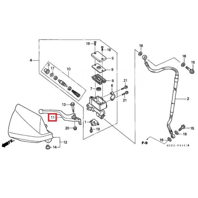   Honda XR250R XR400R CRF230L 53175-KAE-730 