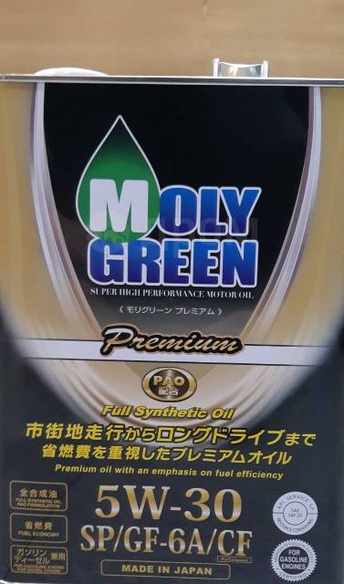 Моторное масло Moly Green Premium 5W30 SP/GF-6ACF л во Владивостоке ...