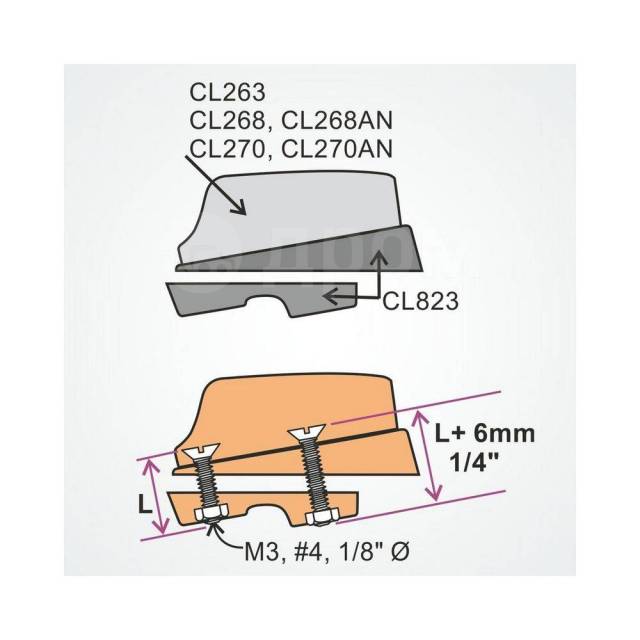   Clamcleat CL823 47x18x9     , 2  