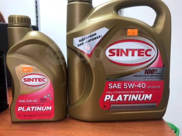 Масло Sintec Platinum 5W-40 SN/CF (Синтетика ) Бесплатная замена ...