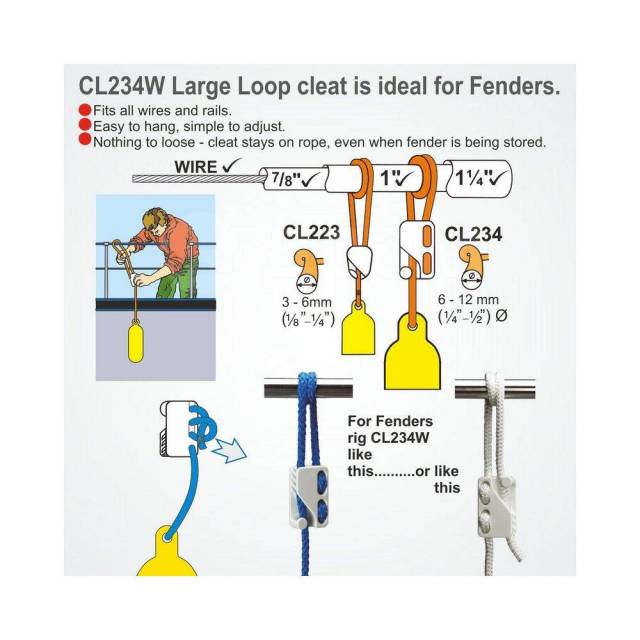     Clamcleat CL234 782447      6-12, Osculati 56.234.00 