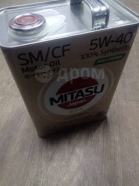 Моторное масло Mitasu Moly-trimer SM 5w40, синтетическое, 4,00 л. SM ...