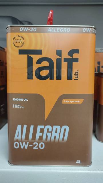 Масло моторное Taif 100% синтетика на ПАО 0-20, синтетическое, 4,00 л .