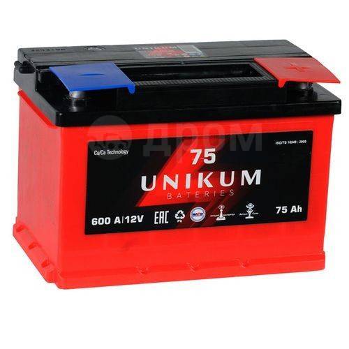 Аккумулятор unikum 75 ah