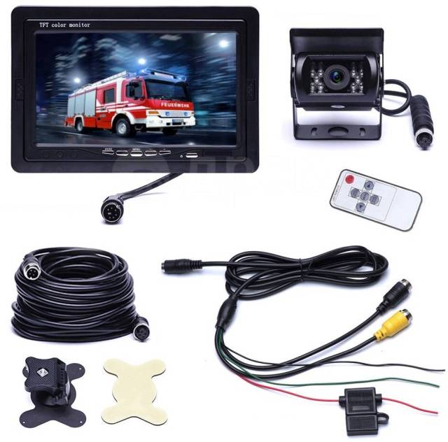 Монитор 7" TFT-LCD с 4pin ИК грузовой камерой заднего вида. 24 вольт ...