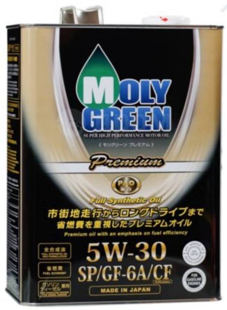 Moly Green 5w30 Premium 4л. ! Made in Japan, синтетическое, 4,00 л. SP ...
