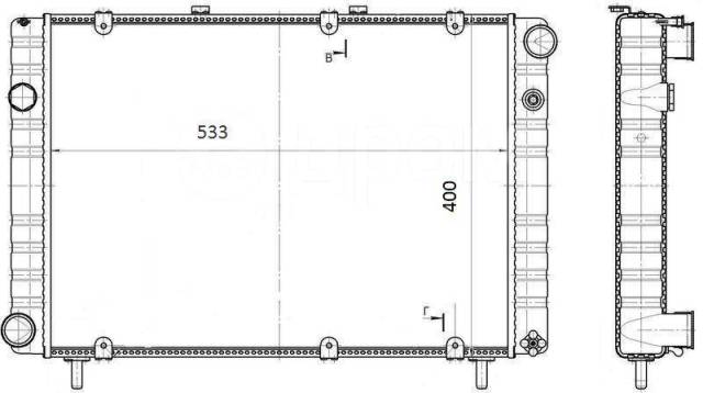 Купить Радиатор ГАЗ 3110, 31105, алюминиевый, 2-х рядный 3110А-1301010 ...