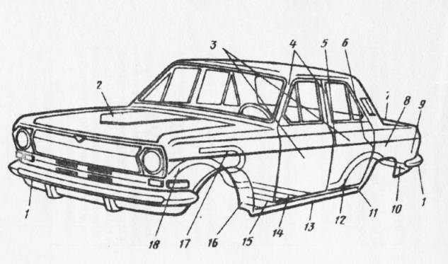 Чертеж газ 24 волга