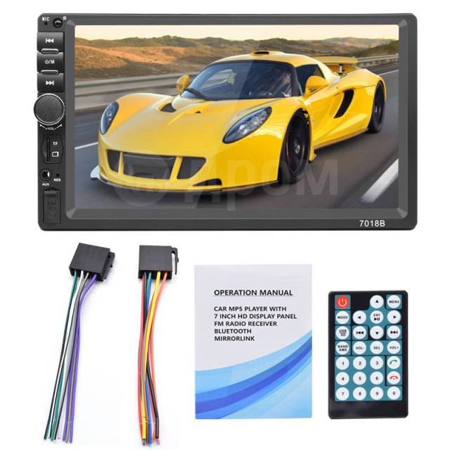 Автомагнитола 2 DIN с сенсорным экраном 7 дюймов, Bluetooth, MP5, USB, TF, FM | AliExpress