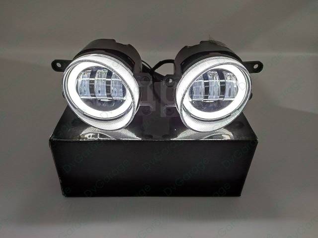 Светодиодные ПТФ 60W с ДХО (комплект 2 шт) с ангельскими глазками в интернет-магазине уральские-газоны.рф