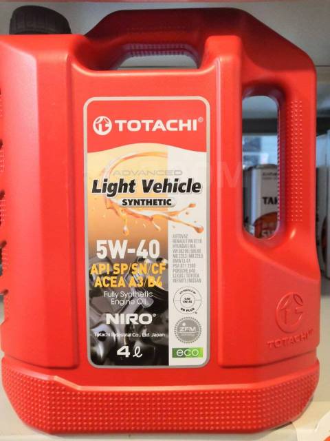 Моторное Масло Totachi 5W40 4L, синтетическое, 4,00 л. CF, SN, SP, A3 ...