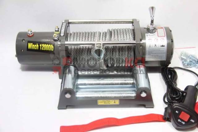 Купить Лебедка 12000 Electric Winch 12V 5447 кг полный комплект ...