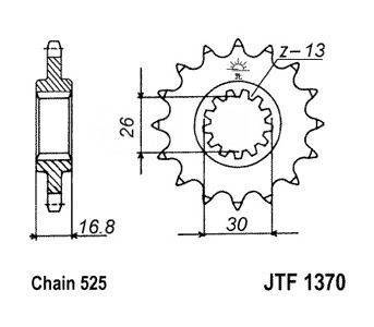   JTF1370.15 Honda CB650 F / FA - E,F,G,H,J CBR650 F / FA - E,F,G,H,J 