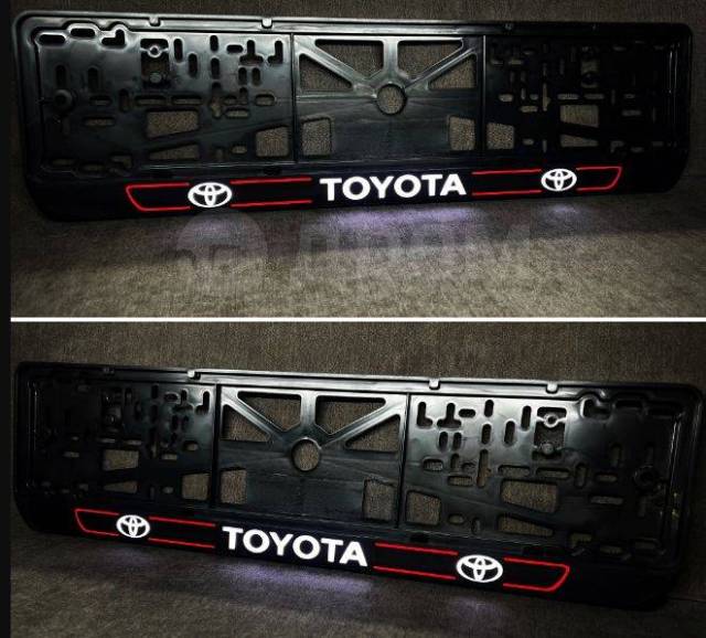 Купить LED номерная рамка с подсветкой надписи (Toyota ) в Хабаровске ...