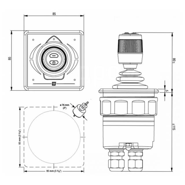  Vetus DBPPJA 8585120 75 12 IP65 c       BOWPRO 