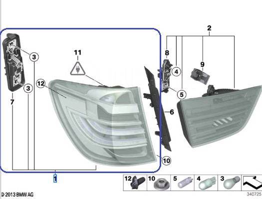 Как заменить задний фонарь на бмв х1 Купить Фонарь Bmw X3 2017 63217217312 F25 N57D30A 58959870, задний правый в Уфе 
