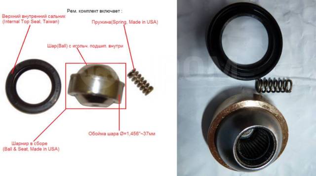 617 moog ремкомплект шарнира гука шарик сальник