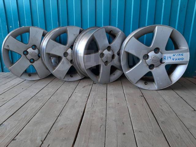 R14 Диск 4x100.00 Литой, 14", 1 шт, 59,0 мм. 4 шт, б/у, в наличии. Цена ...