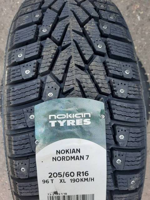 Nokian Nordman 7, 205/60 R16, 16, 4 шт, в наличии, 205 мм, 60 %,  радиальный, зимние. Цена: 32 000₽ в Красноярске
