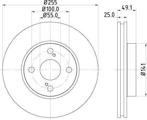 Купить Диск тормозной вентилируемый перед G-Brake GR02843 в Иркутске ...