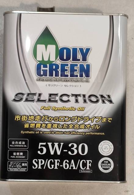 Масло моторное Moly Green Selection 5w30 SP GF-6 CF, 4,00 л. CF, бензин ...