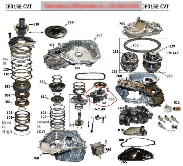 Cvt jf011e схема