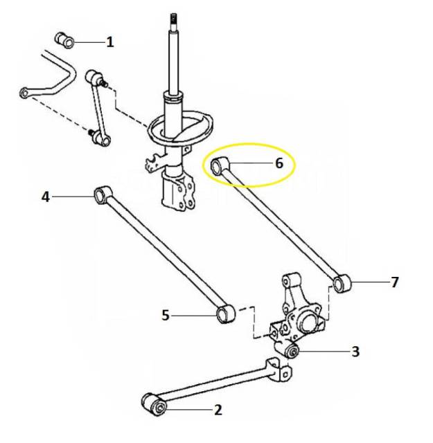 Тойота хайлендер схема задней подвески