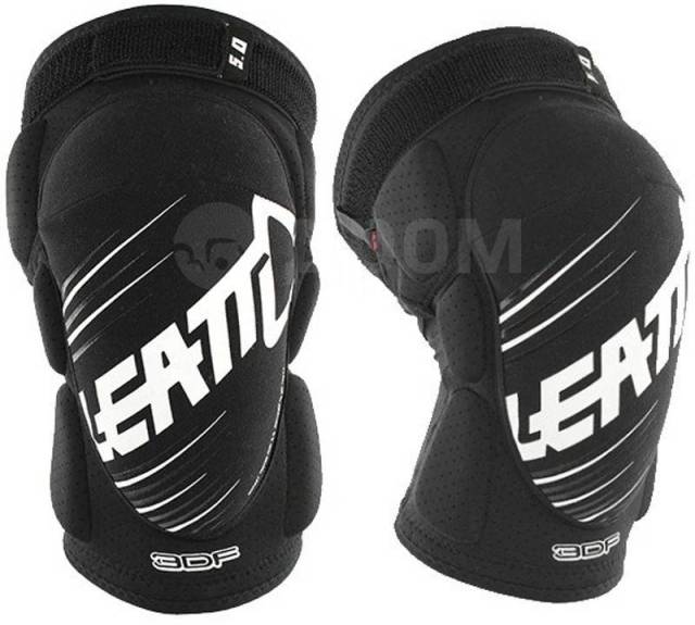  Leatt 3DF 5.0 Zip Knee Guard (White/Black, 2023),  S/M 