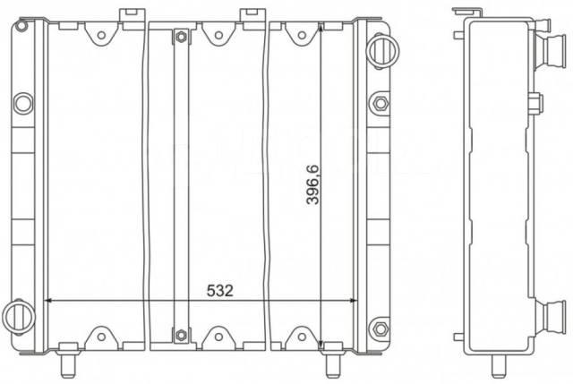 Размеры радиатора газель старого образца