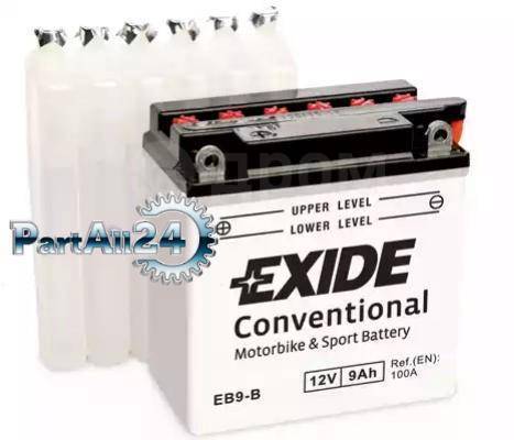  !  9Ah 100A 135/75/140 moto .  . / EXIDE EB9B 