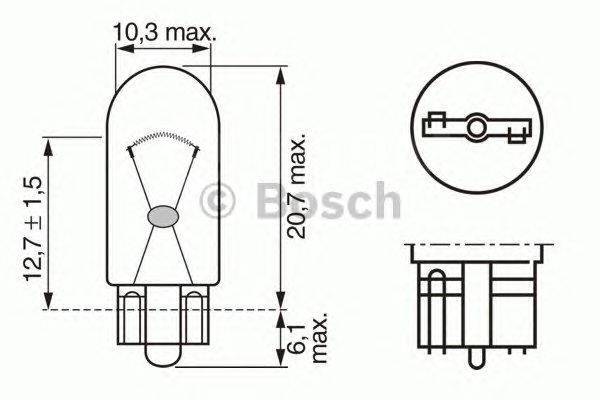 Купить Лампа накаливания сигнальная W5W W2.1x9.5d Pure light 12V 5W ...