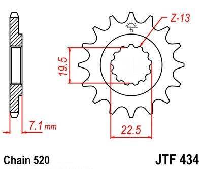   () JTF434  ,  (13) JT 