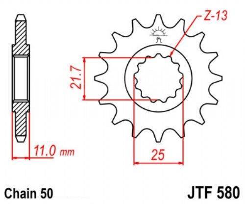   () JTF580  ,  (17RB) JT 