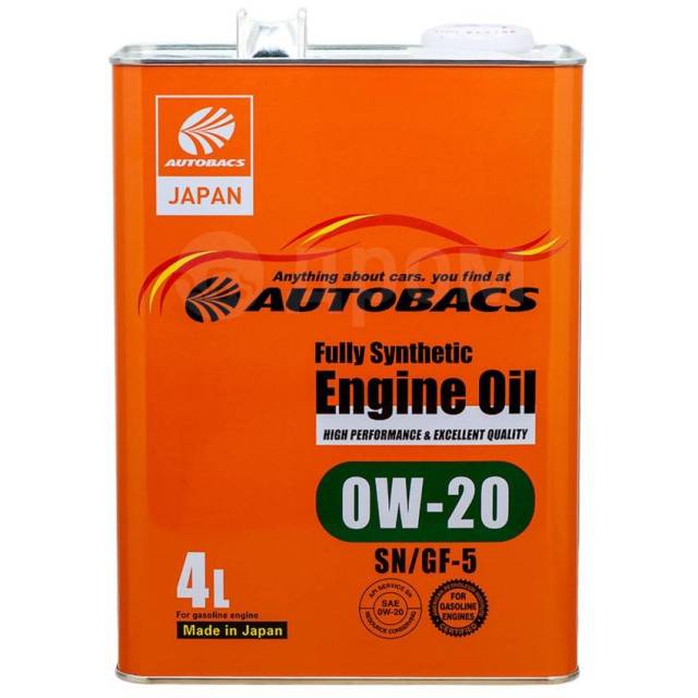 Масло моторное Autobacs Fully Synthetic 0W-20 SP/GF-6A синт.4л .