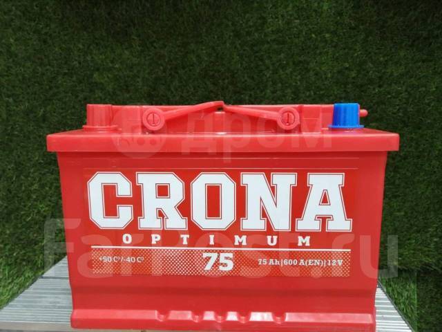 Аккумулятор Crona 75R, прямая (правое), 75 А.ч. новый, под заказ. Цена ...
