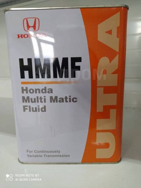 Жидкость для вариатора Honda Ultra Multi Matic Fluid (HMMF) 4л ...