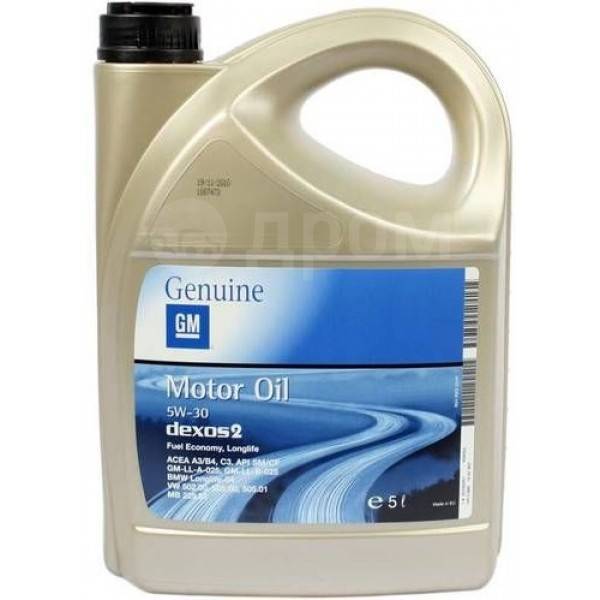 General Motors Dexos2 Longlife 5W30 5л в Ангарске, синтетическое, 5,00 ...