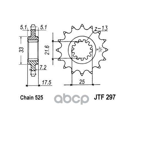   297.15   JT Sprockets . JTF29715RB 