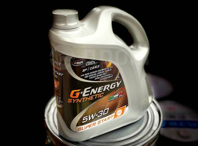 Моторное масло G-Energy Super Start 5W-30 4л, синтетическое, 4,00 л. SP ...