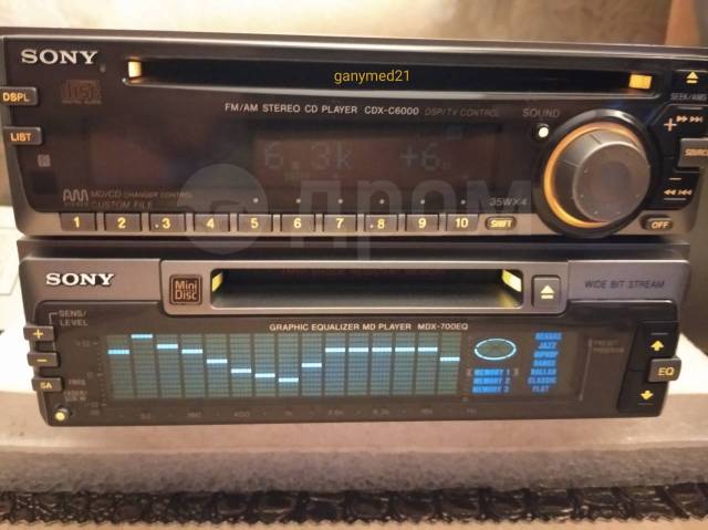 Sony CDX-C6000 Sony MDX-700EQ, 2 DIN — 178x100 мм, б/у, в