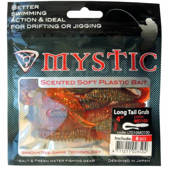    Mystic Long Tail Grub (e-Mystic  SZL502) LTG10 Mystic Lures, 7  